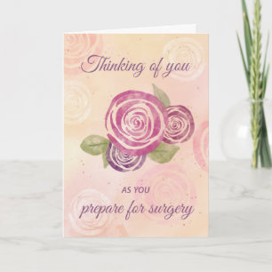 Carte Rose Pensée Avant la Chirurgie