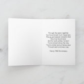 Carte Rose Personnalisé 70e anniversaire de Mariage (Intérieur)