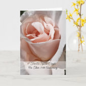 Carte Rose Personnalisé 70e anniversaire de Mariage (Fleur jaune)