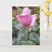 Carte rose personnalisée 60e anniversaire Mariage (Fleur jaune)