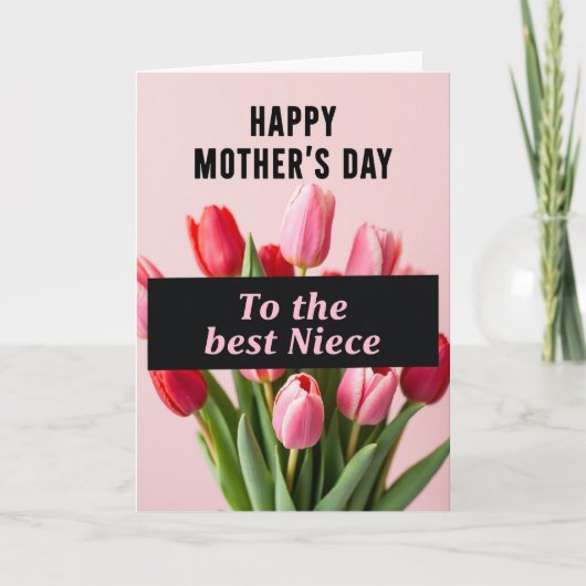 Carte rose pour la meilleure nièce du monde (Devant)