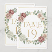 Carte Rose Poussiéreuse Élégante Géométrique Floral Aqua (Devant / Derrière)