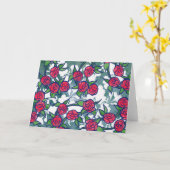 Carte Rose rétro (Fleur jaune)