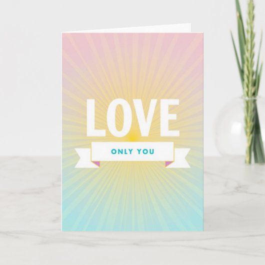 Carte rose romantique Je t'aime (Devant)