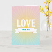 Carte rose romantique Je t'aime (Fleur jaune)