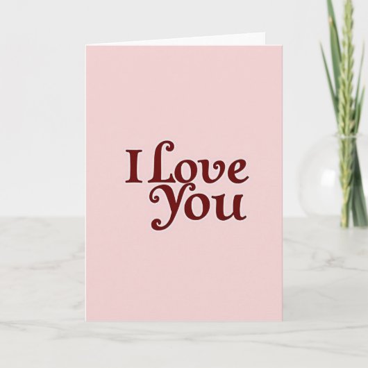 Carte rose romantique Je t'aime (Devant)