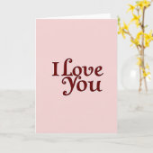 Carte rose romantique Je t'aime (Fleur jaune)