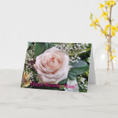 CARTE ROSE ROSE (Fleur jaune)