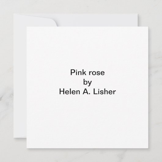 Carte Rose rose (Dos)