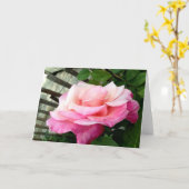 Carte Rose rose (Fleur jaune)