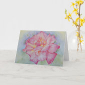 Carte Rose rose (Fleur jaune)
