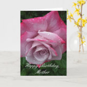 Carte rose rose (Fleur jaune)