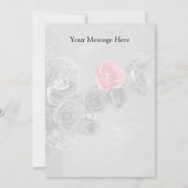 Carte Rose rose avec monogramme (Dos)