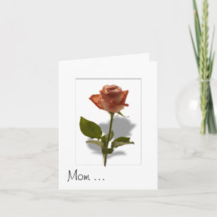 Carte Rose rose avec ombre