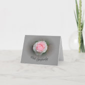 Carte Rose rose avec vignette grise (Devant)