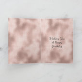Carte Rose rose Blush Gold Bow Anniversaire (Intérieur)