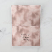 Carte Rose rose Blush Gold Bow Anniversaire (Intérieur)