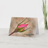 Carte Rose Rose Bud Faith Penser à vous Bible Verse (Devant)