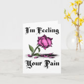 Carte Rose rose en désespoir (Fleur jaune)