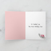 Carte Rose rose en fil de fer (Intérieur)