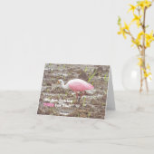 CARTE ROSE ROSE ET BLANC DE SPOONBILL/TICKLED POUR (Fleur jaune)
