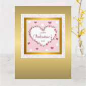 Carte Rose Rose Floral Coeurs Cadeaux de la Saint Valent (Fleur jaune)