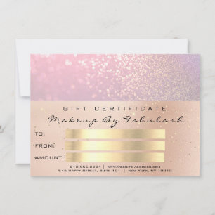Carte Rose Rose Gold Confetti QR Code Logo Beauty Studio