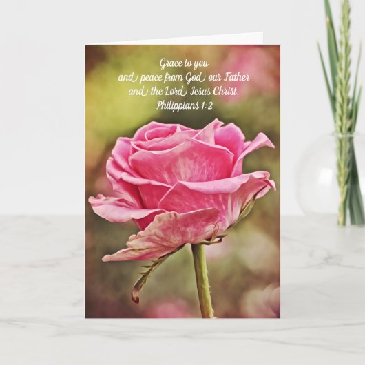 Carte Rose Rose Grace Scripture Note Card Philippiens (Devant)