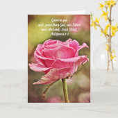 Carte Rose Rose Grace Scripture Note Card Philippiens (Fleur jaune)