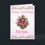 Carte Rose Rose Happy Birthday Maman Greeting Card<br><div class="desc">This is a special birthday card for everyone's mother that can use for all purpose. J've created it by myself. C'est la lovely et la beautiful et unique.</div>