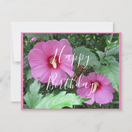 Carte Rose rose manuscrite de Sharon Photo Anniversaire (Devant)