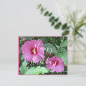 Carte Rose rose manuscrite de Sharon Photo Anniversaire (Debout devant)
