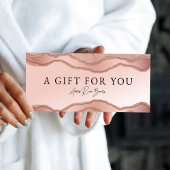 Carte Rose Rose Or Agate Beauté Salon Certificat cadeau