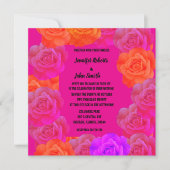 Carte Rose rose orange violet Floral QR Code Mariage (Devant)
