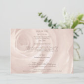 Carte rose rose pâle simple détails de mariage (Debout devant)