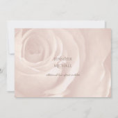 Carte rose rose pâle simple détails de mariage (Dos)
