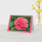 Carte Rose rose pour maman (Fleur jaune)