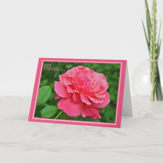 Carte Rose rose pour maman (Devant)