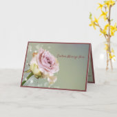 Carte Rose rose simple élégante et romantique (Fleur jaune)