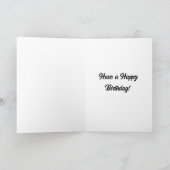 Carte Rose rose sur Anniversaire violet (Intérieur)