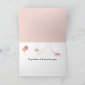 Carte Rose rose sur piano pour 75ème anniversaire (Intérieur)