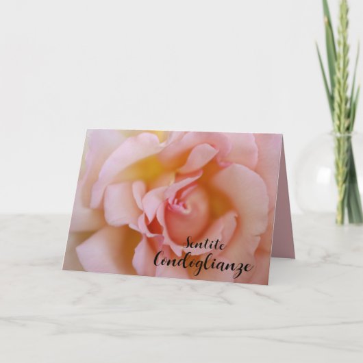 Carte Rose rose Sympathie italienne (Devant)