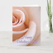 Carte Rose rose vierge Texte personnalisé Élégant Chic V (Devant)