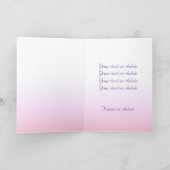 Carte Rose rose vierge Texte personnalisé Élégant Chic V (Intérieur)