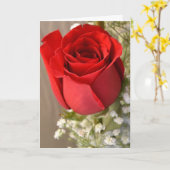 Carte Rose Rouge (Fleur jaune)