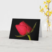 Carte Rose rouge (Fleur jaune)