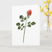 Carte Rose rouge à tige longue (Fleur jaune)