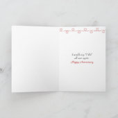 Carte Rose rouge Anniversaire Sur Satin (Intérieur)