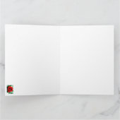 Carte Rose rouge avec gouttes de rosée  (Intérieur)