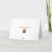 Carte Rose rouge avec rosée du matin (Dos)